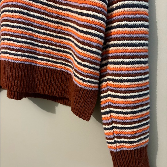 Madewell 100% cotton Striped V-Neck Sweater - Picture 6 of 9